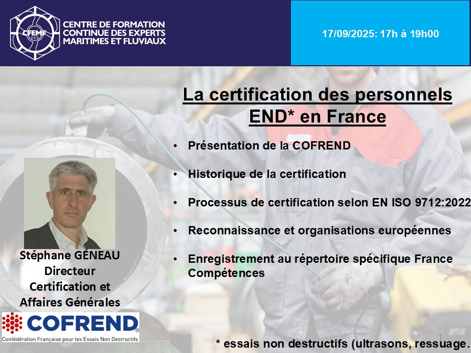 La certification des personnels END