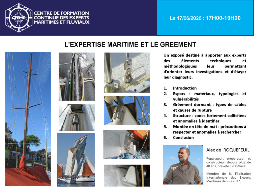 L'expertise maritime et le gréément